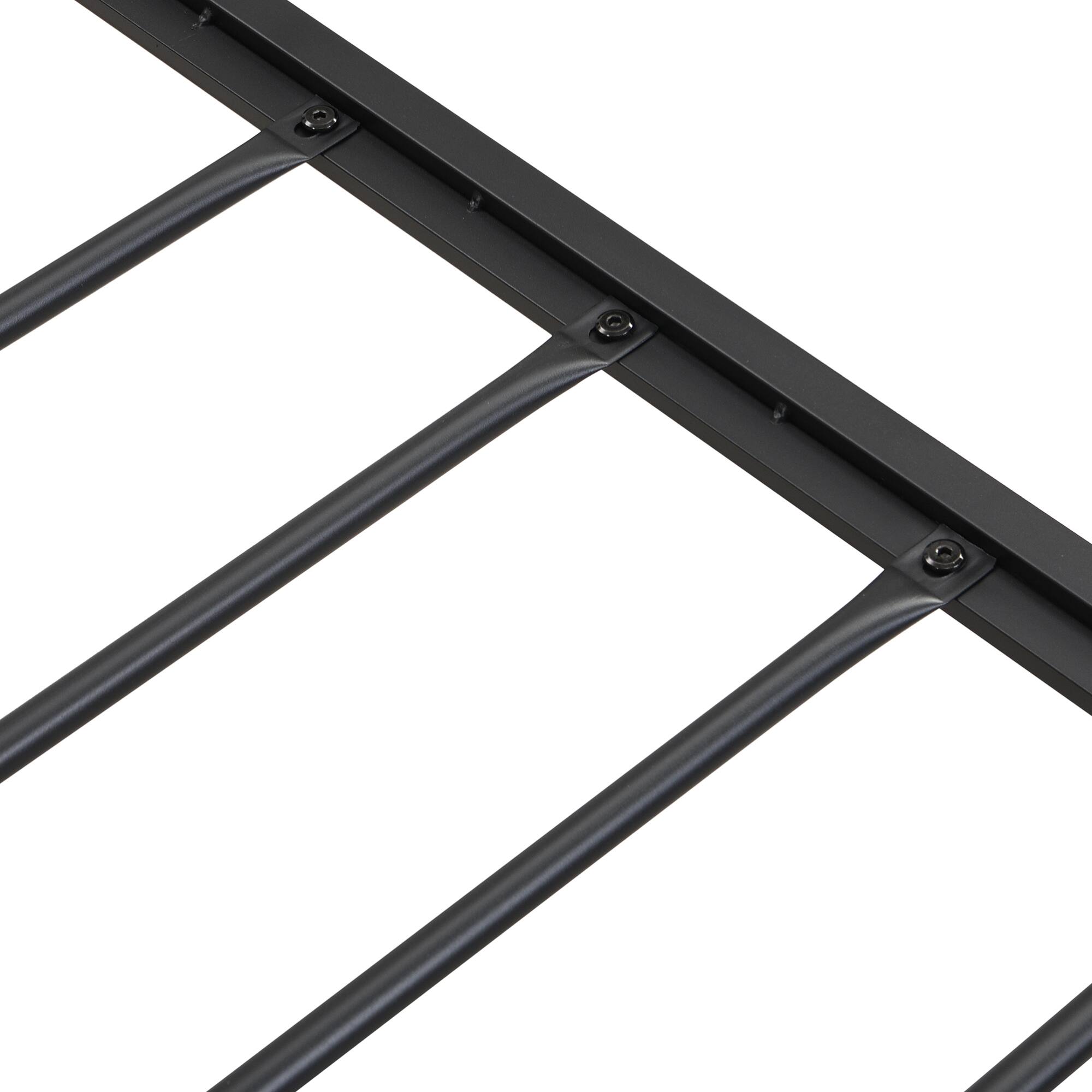 Alt View 7. GOODSILO - Queen Size Metal Platform Bed Frame with Storage Headboard and Footboard, Includes USB Ports, No Box Spring Required - Beige+Black+Grey.