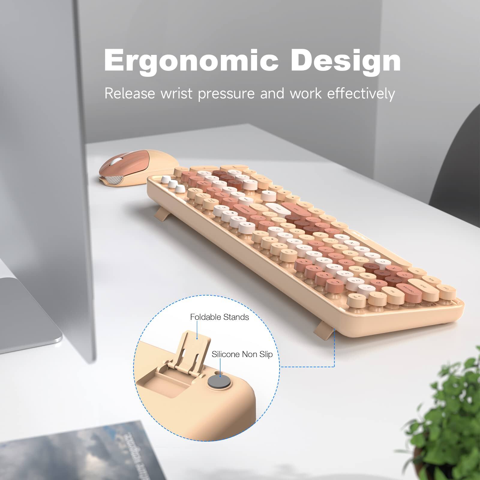 Ergonomic Design  
Release wrist pressure and work effectively  

Foldable Stands  
Silicone Non Slip