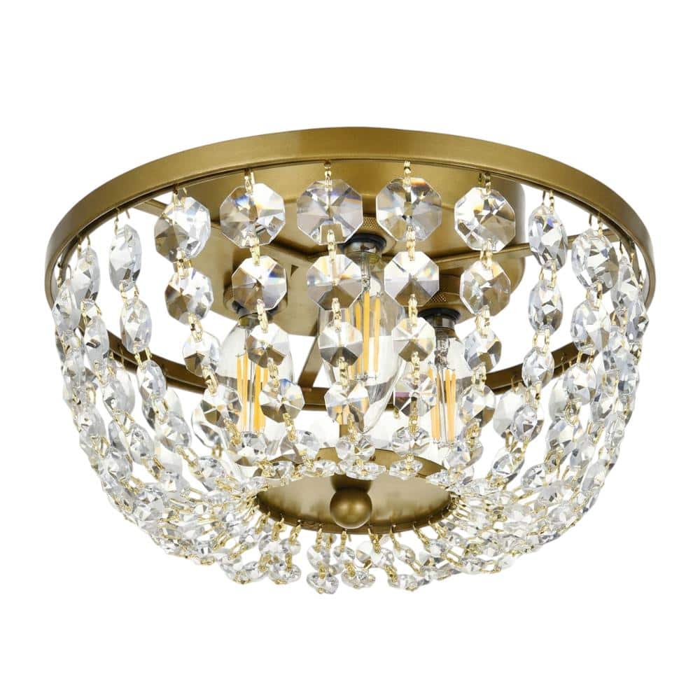 Elegant Lighting - Cora 10 inch flush mount in - Brass price history on PriceWatchPro