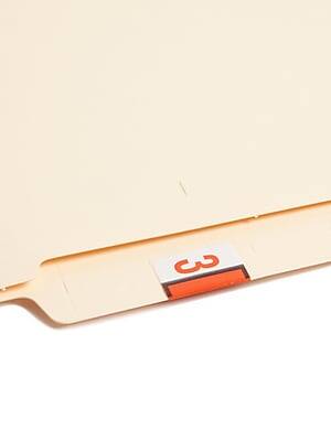 Alt View 2. Smead - BCCRN Color Coded Numeric Labels, 3, Dark Orange, 500/Roll - Orange.