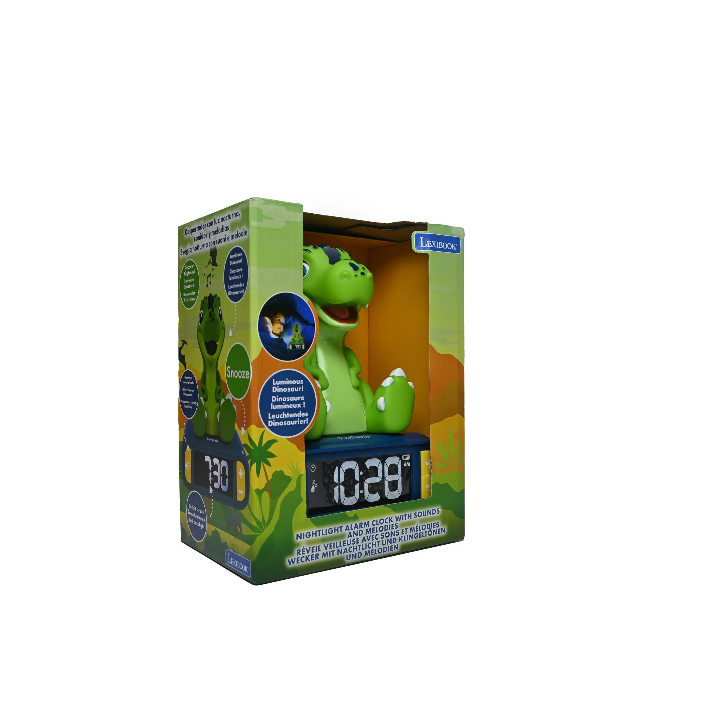 ml nocturno, Despertador somido melodias suonie melodie COP Seglie

LEXIBOOK

lmimoun!

Snooze Luminous Dinosaur! Dinosaure lumineux! - Leuchtendes Dinosaurier! AGORGERS 330 1028 Boll-worm WITH SOUNDS belinalight ALARM CLOCK MLODIES NIGHTLIGHT AND MELODIES SONS KLINGELTONEN ET VEILLEUSE AVEC UND RVEIL MIT NACHTLICHT UND MELODIEN LEEBOOK WECKER