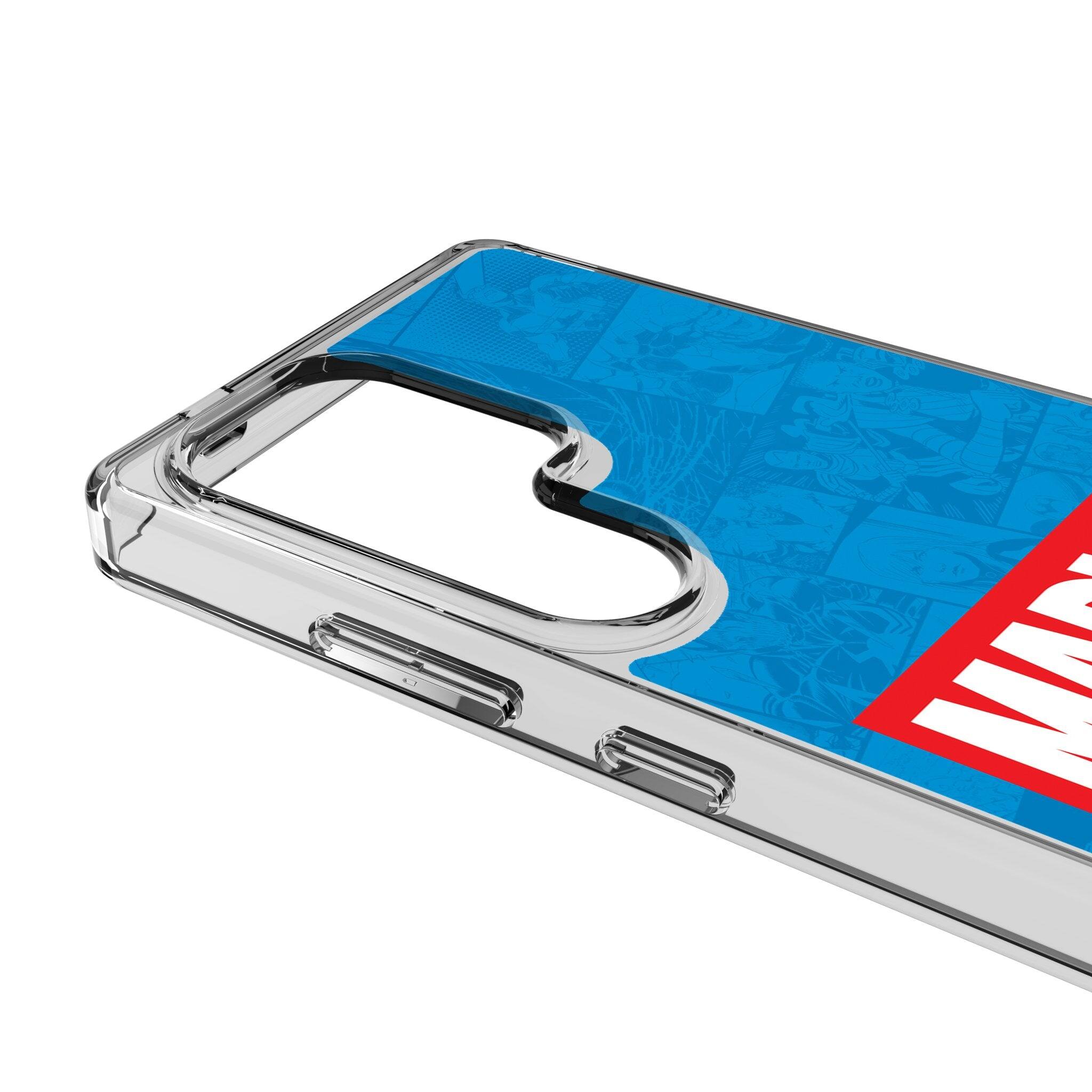 Left. Keyscaper - Marvel Logo Clear Phone Case - Samsung Galaxy S23 Plus - Marvel.