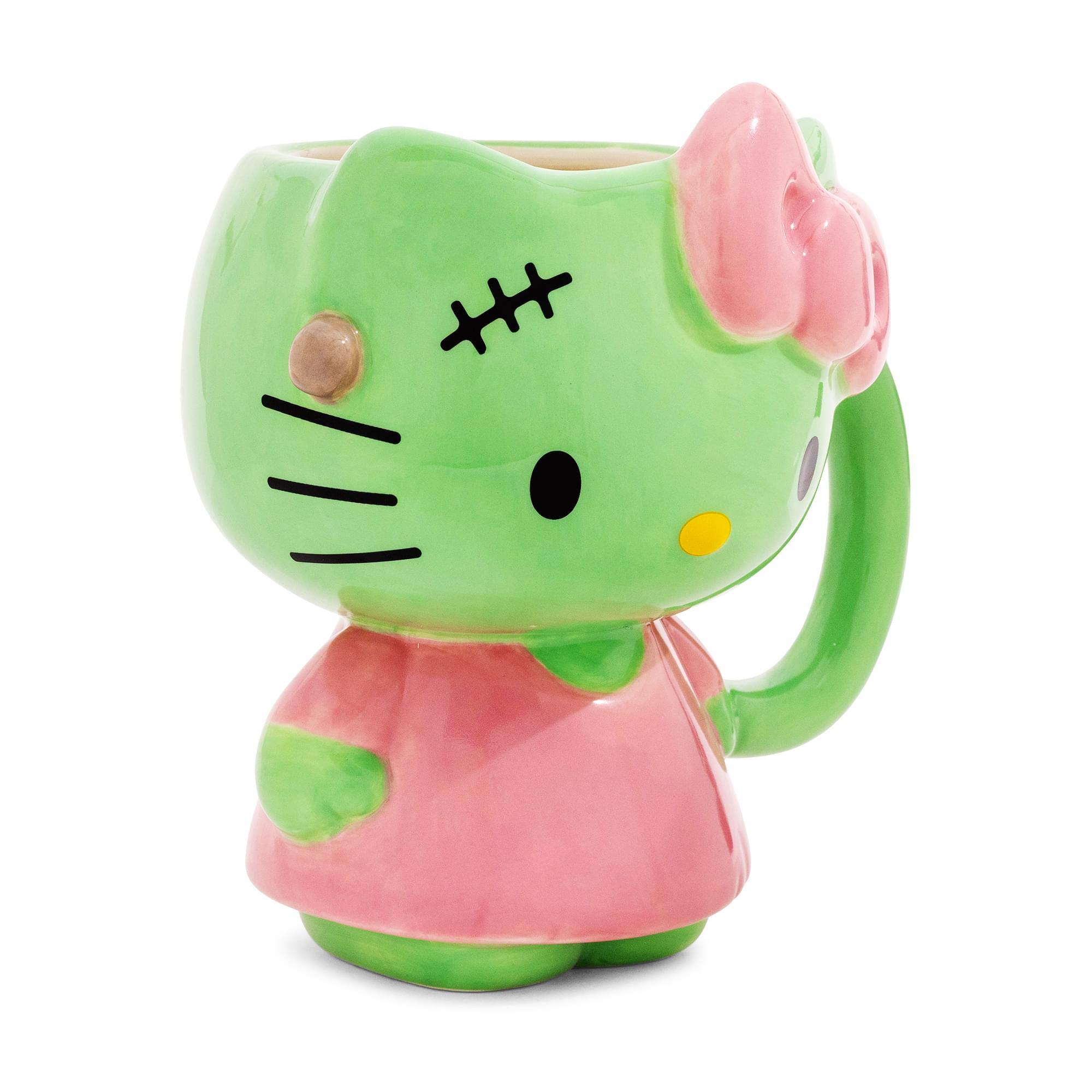 Alt View 1. Silver Buffalo - Sanrio Hello Kitty Frankenstein Pink Dress 20-Ounce Ceramic 3D Sculpted Mug - Multi-Colored.