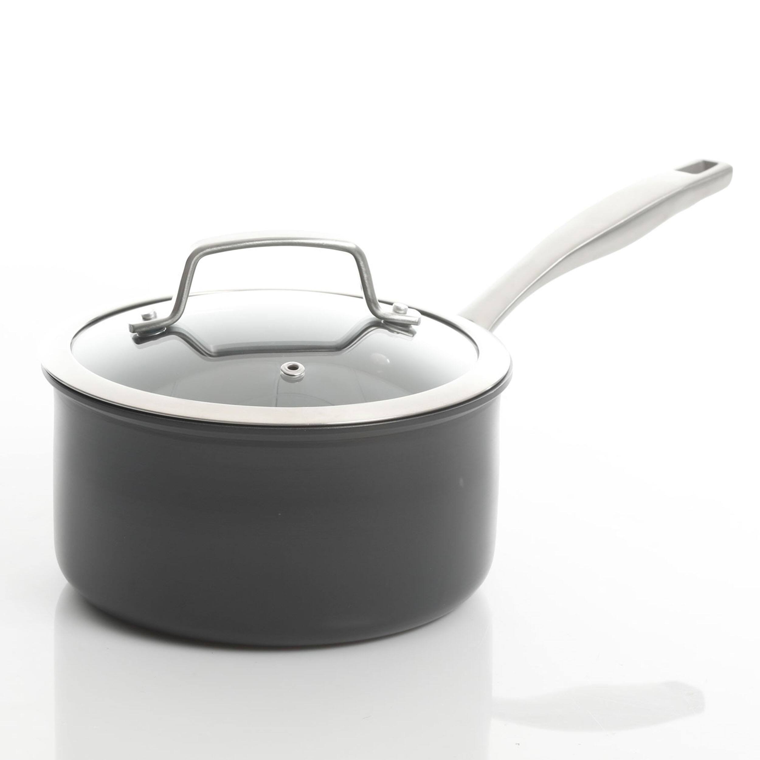 Alt View 2. Kenmore - Kenmore Pro Arbor Heights 10 Piece Nonstick Aluminum Cookware Set in Black - Black.