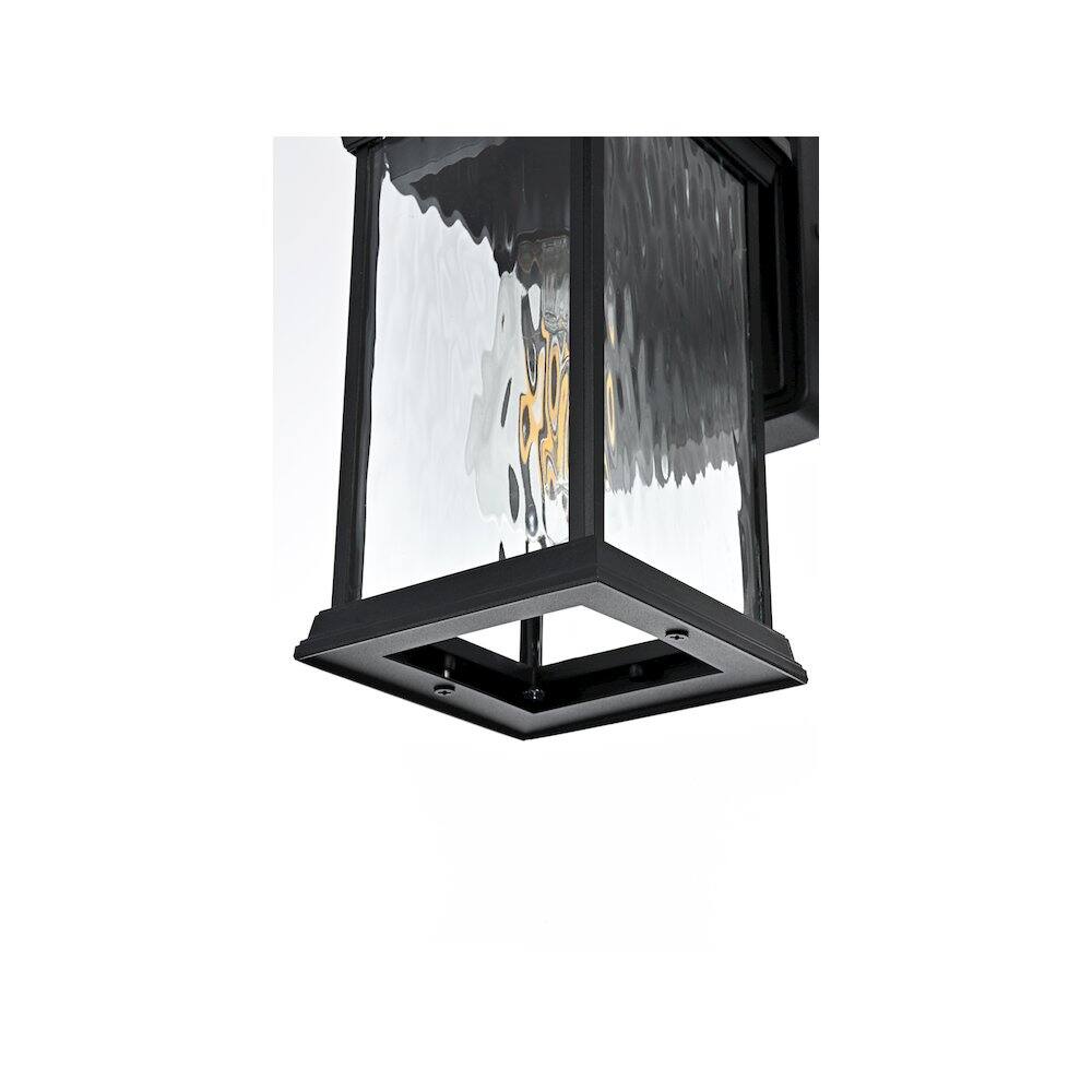 Alt View 1. Elegant Lighting - Mascher 7 inch Outdoor Pendant in Black - Black.
