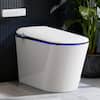 Front. Koligey - Elongated Smart Toilet With Bidet Built-in, Auto Open/Close Lid, Soft-Closed Heated Seat, Tankless Auto Flush - White black.