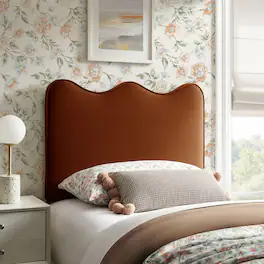 Athena Upholstered Headboard by Modway - Rust