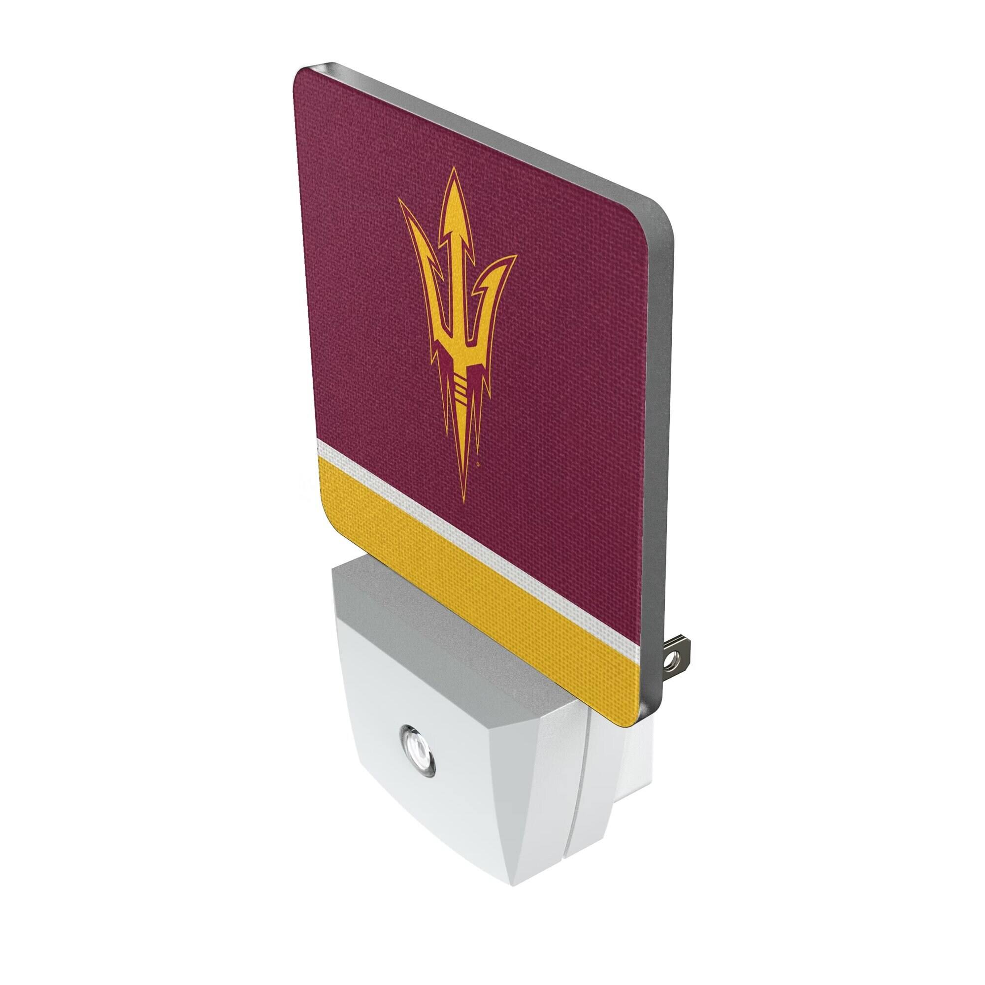 Alt View 1. Keyscaper - Arizona State Sun Devils Stripe Design Nightlight 2-Pack - Multicolor.