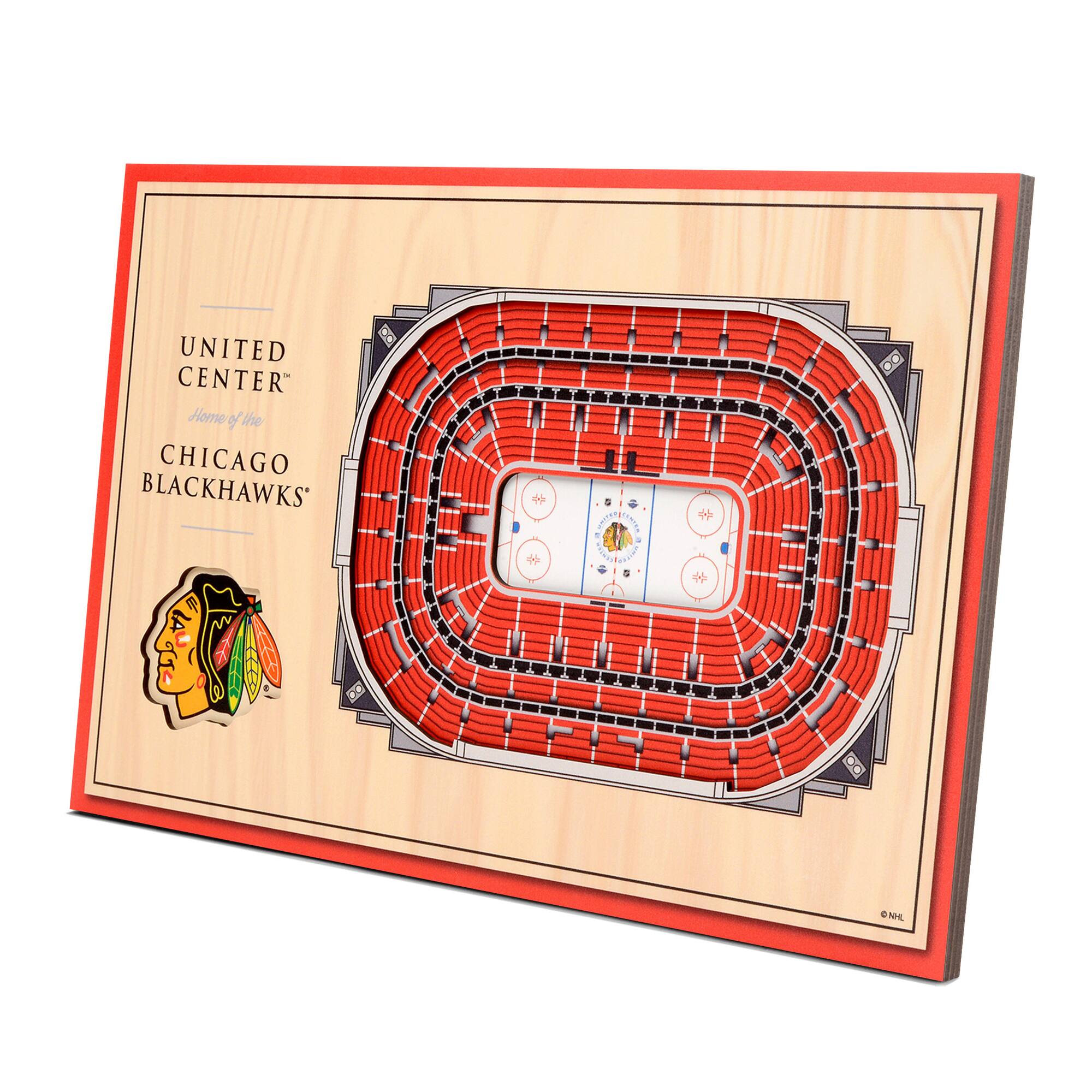 Chicago Blackhawks 14'' x 10.5'' 3D StadiumViews Desktop Display