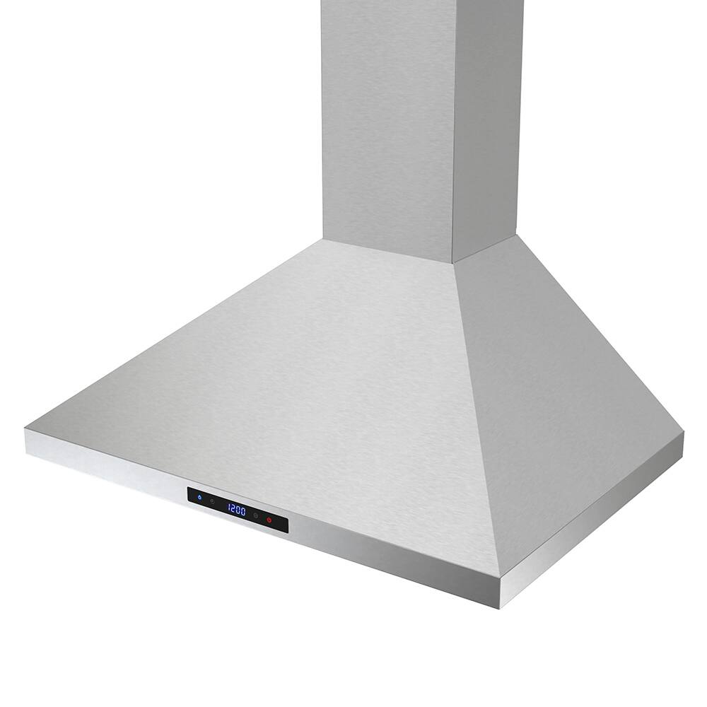 Alt View 5. Streamline - 30 in. Giulio Convertible Wall Mount 350 CFM Range Hood, Baffle Filters, Touchpad Control, LED Lights - Brushed Stainless Steel.