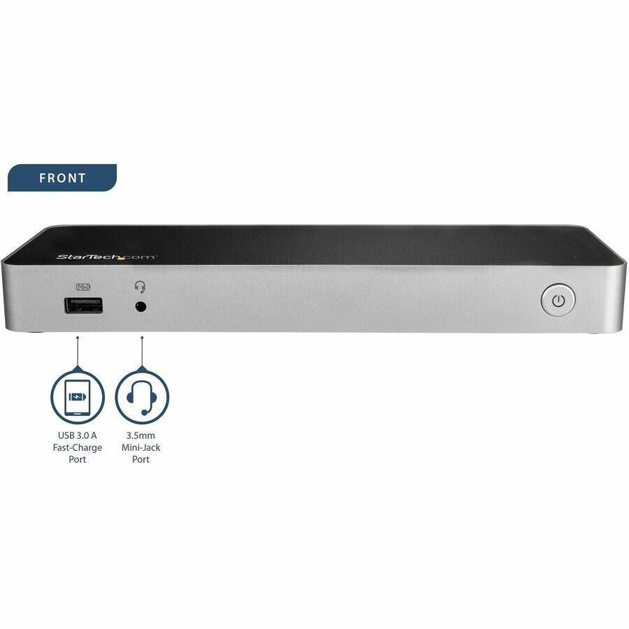FRONT  
StarTech.com  
USB 3.0 A Fast-Charge Port  
3.5mm Mini-Jack Port