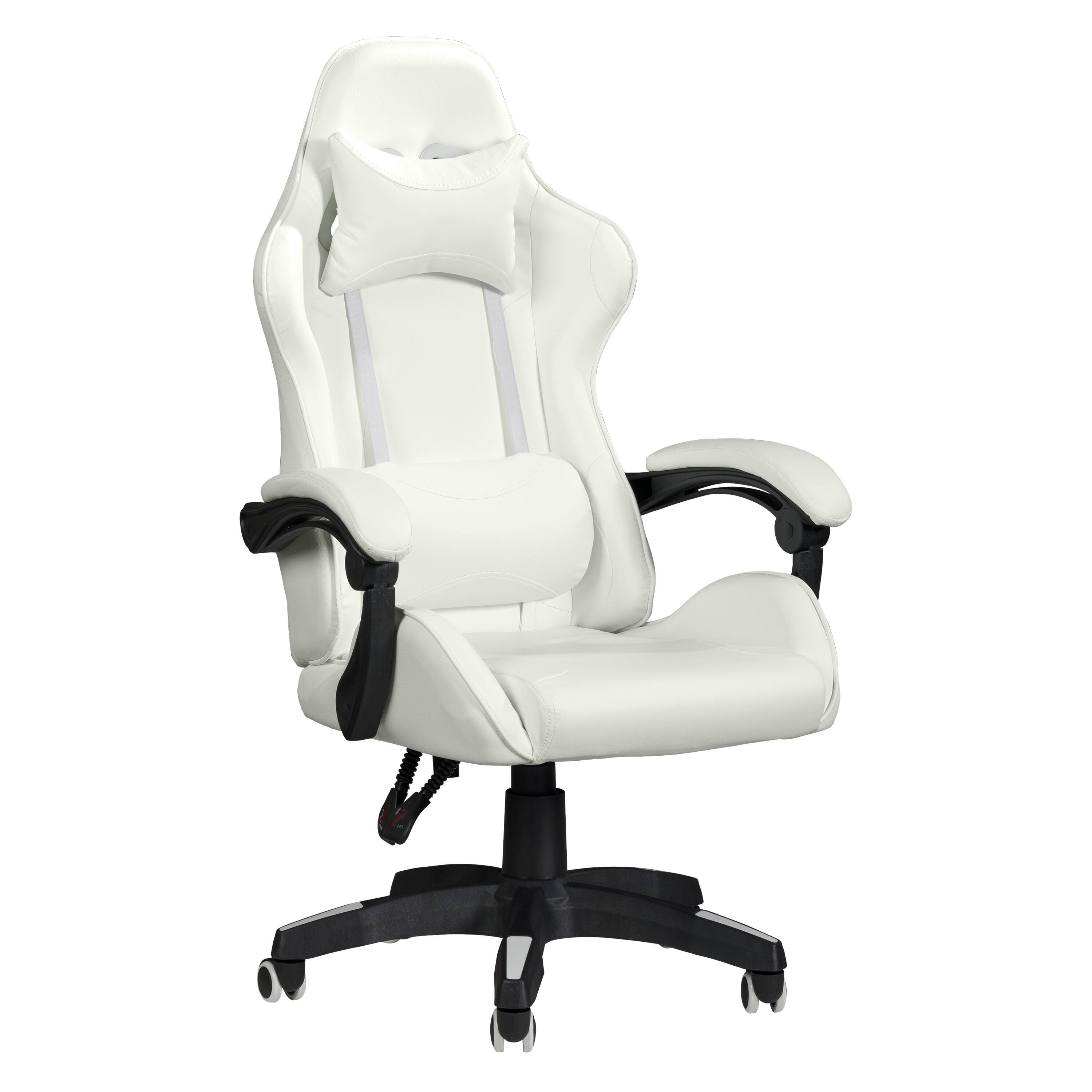 Left. CorLiving - Ravagers Gaming Chair - White.