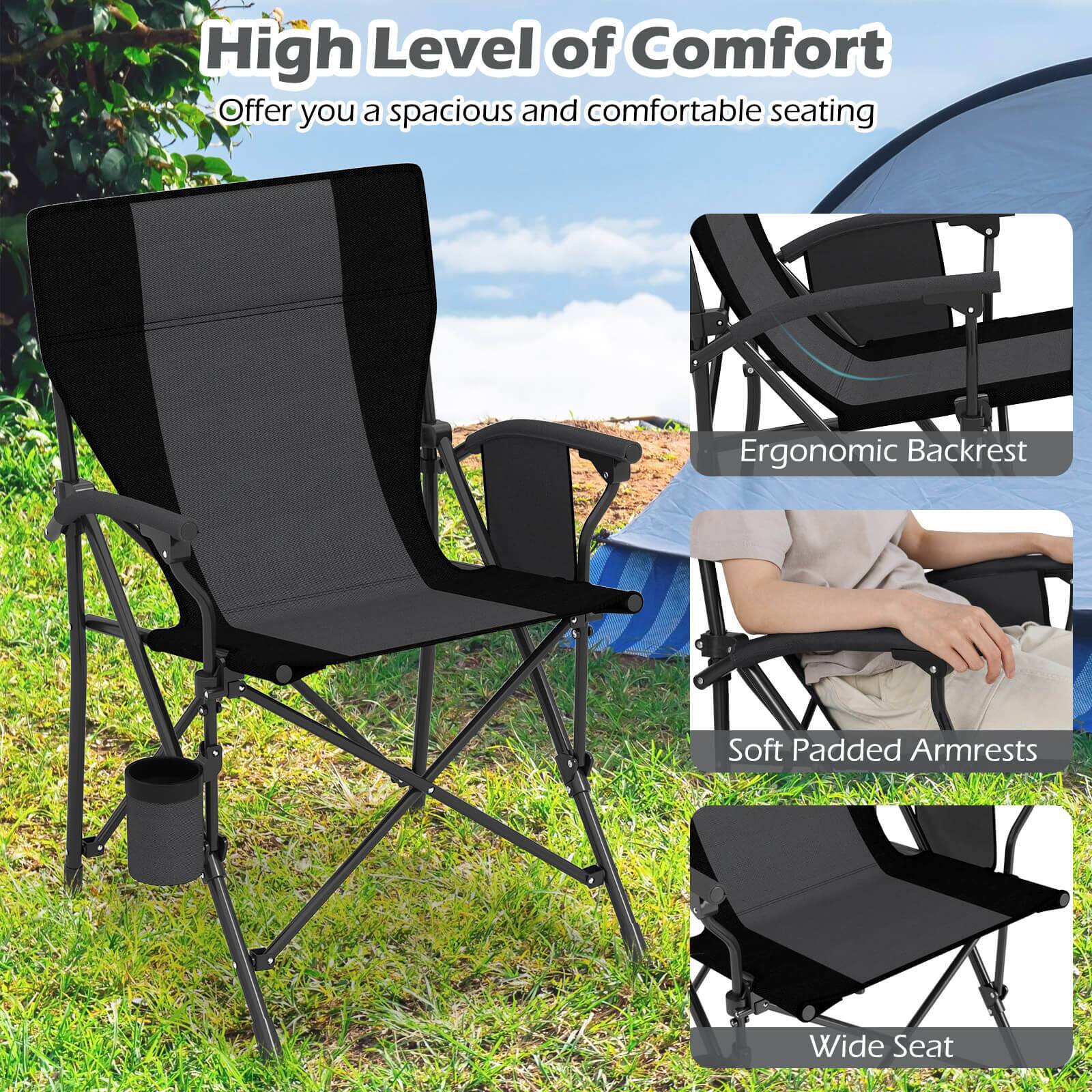 High Level of Comfort  
Offer you a spacious and comfortable seating

- Ergonomic Backrest
- Soft Padded Armrests
- Wide Seat