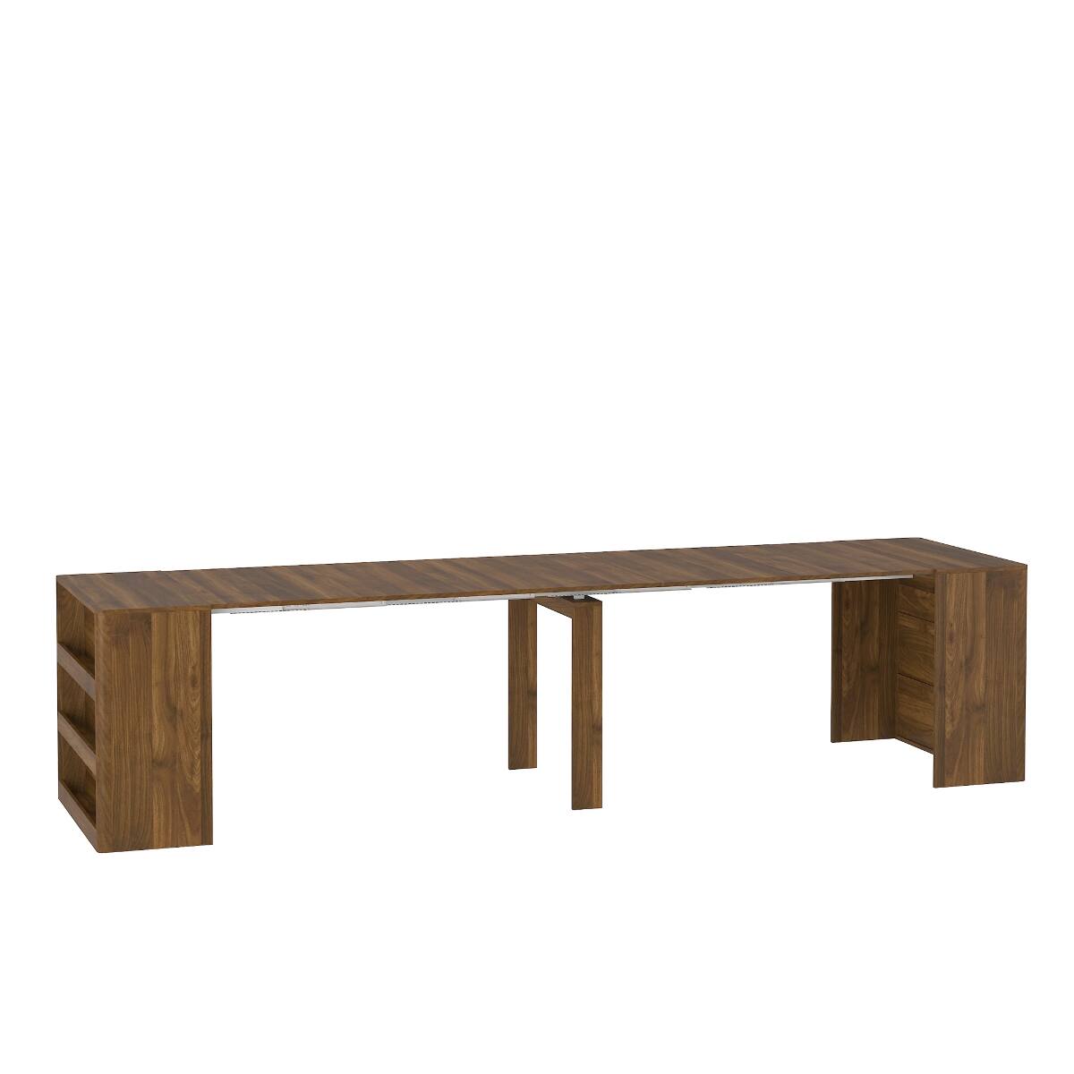 Alt View 4. Loheer - Loheer Extendable Dining Table, Foldable Wood Rectangle Table for Dining, Work, Meetings and Gatherings - Wood.