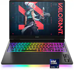 HP OMEN - MAX 16" 240Hz Gaming Laptop - Intel Core Ultra 9 275HX 2025 - 32GB Memory - NVIDIA GeForce RTX 5080 - 1TB SSD - Shadow Black - Front_Zoom