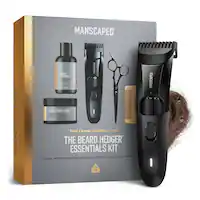 Manscaped - The Beard Hedger Essentials Kit SkinSafe Rechargeable Wet/Dry Trimmer, Facial Hair Shaving Gift Set - Black - Front_Zoom