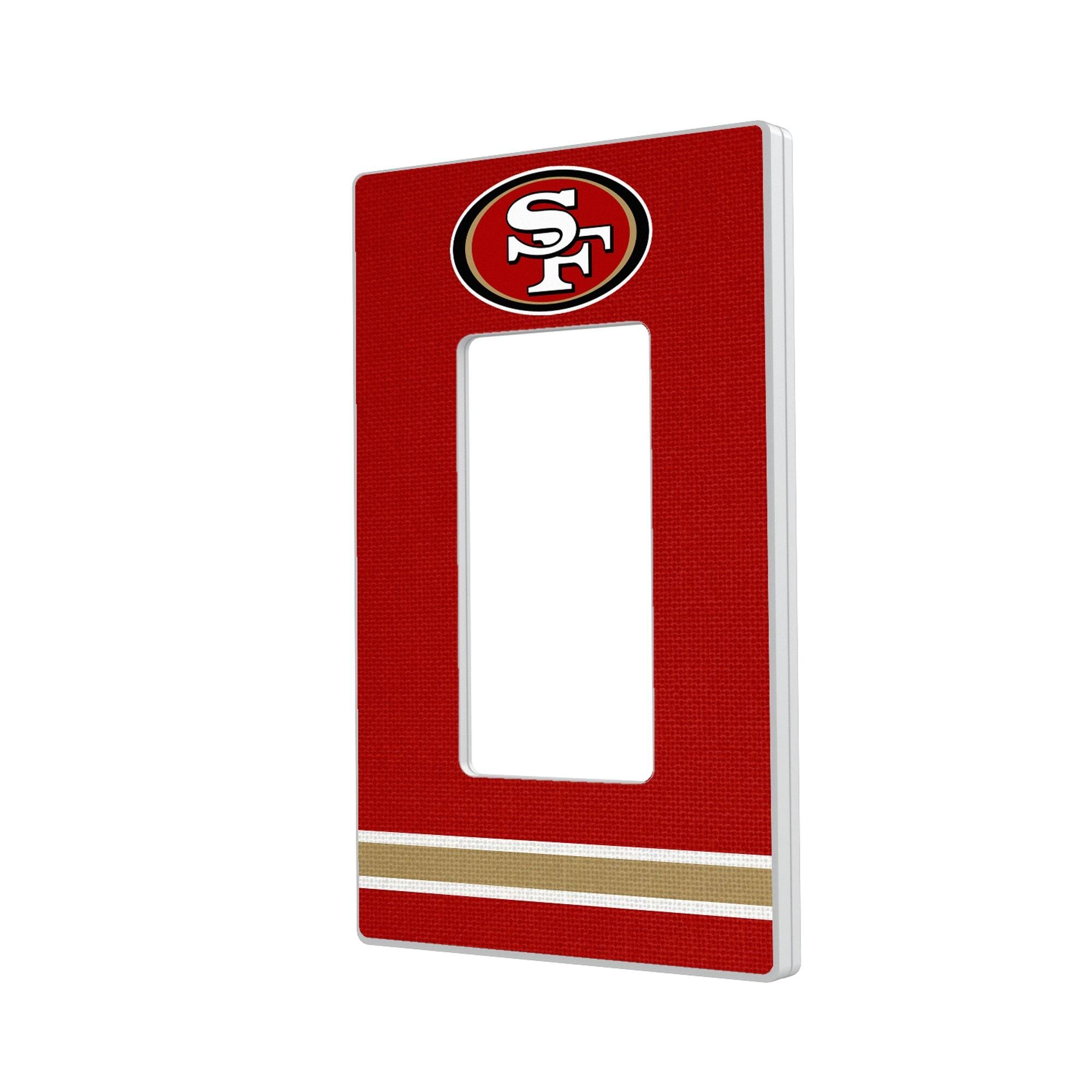 Keyscaper - San Francisco 49ers Stripe Single Rocker Light Switch Plate - Multicolor price history on PriceWatchPro