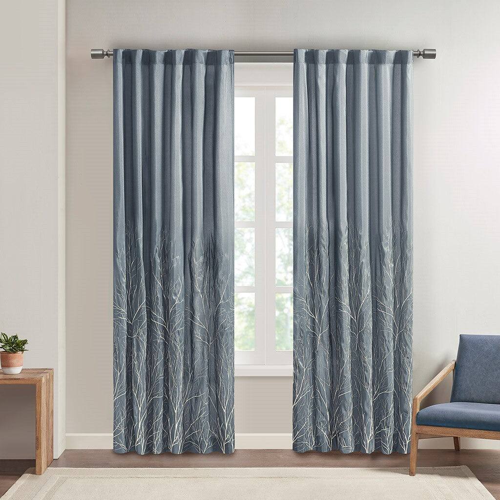 Angle. BreeBe - Curtain Panel(Only 1 Pc Panel) - Blue.