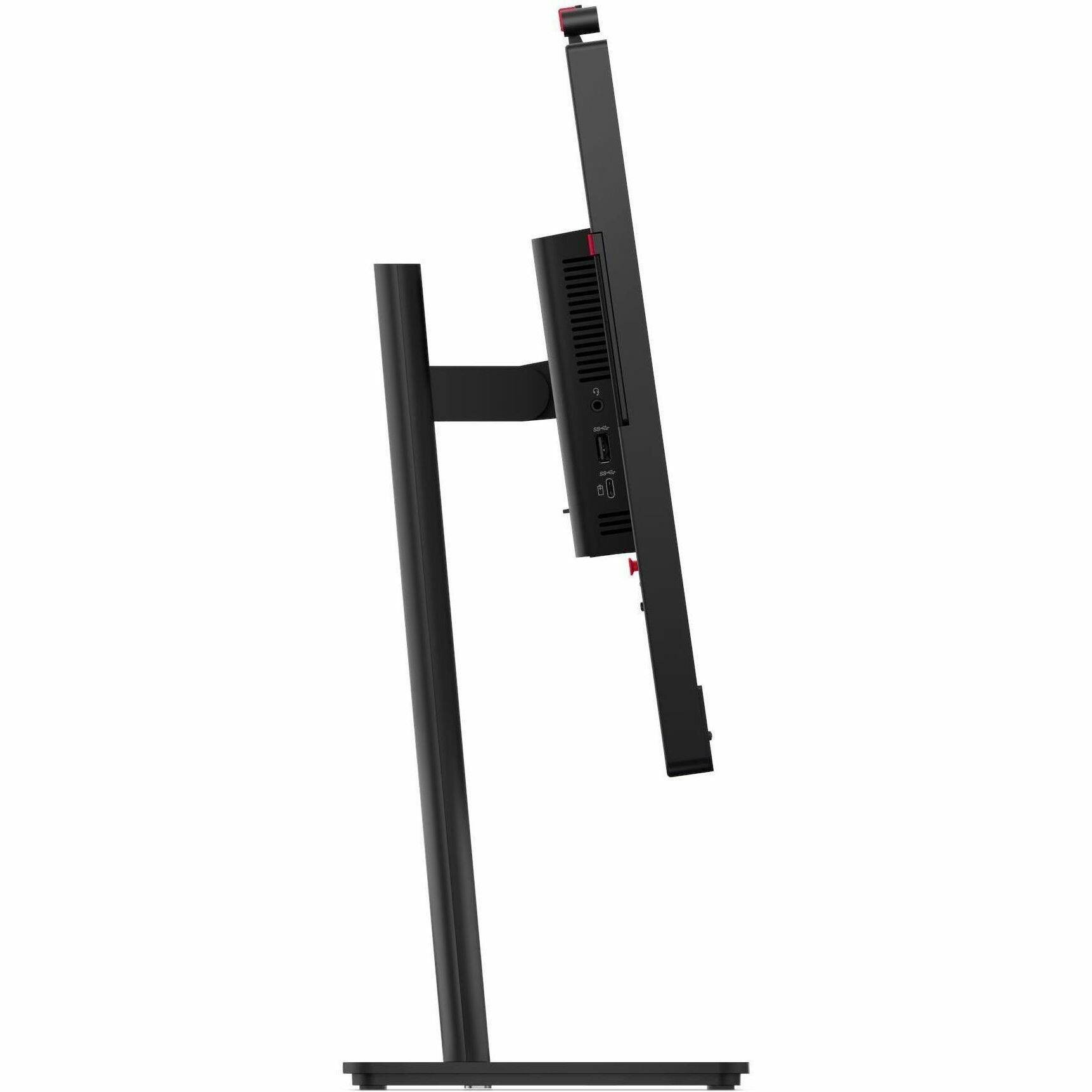 Alt View 1. Lenovo - Lenovo ThinkVision T24D-4v 24" Class Webcam Full HD LED Monitor - 16:9 - Eclipse Black - 23.8" Viewable - In-plane - Black.