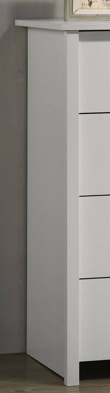 Left. Forest'nSky - White Wood 4 drawer 32 in. Wide Chest of Drawers for Living Room - White.