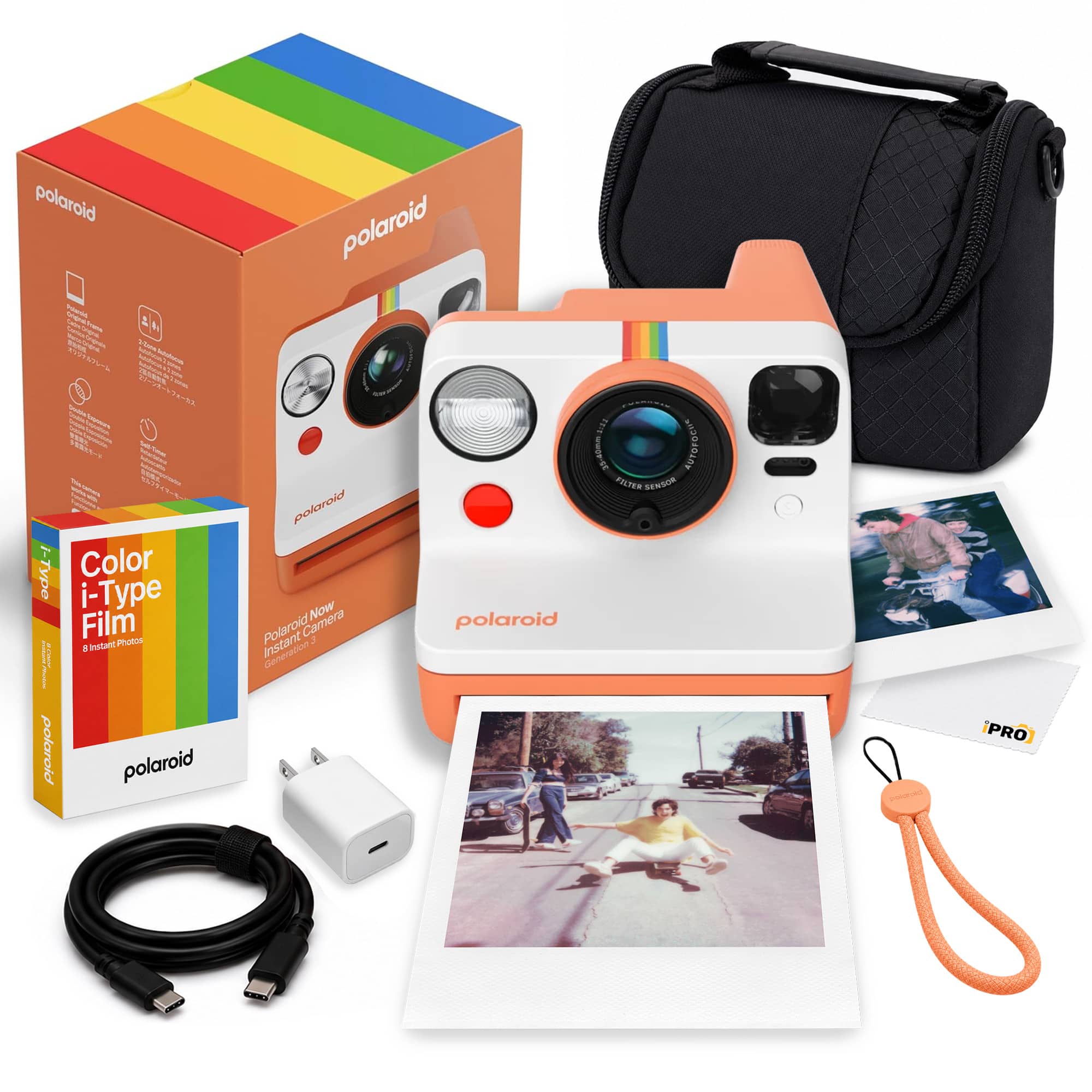 Polaroid - Now Generation 3 i-Type Instant Camera + Film (8) + More - Coral price history on PriceWatchPro