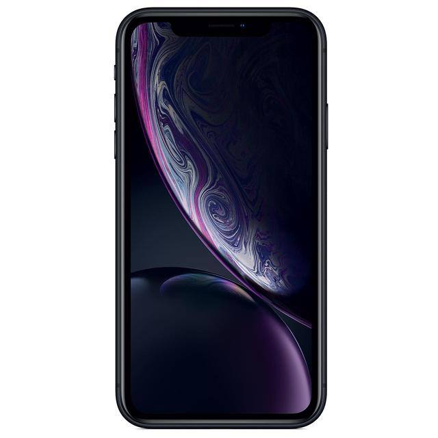 Apple - Refurbished Excellent - iPhone XR A1984 (Fully Unlocked) 64GB w/ Pre-Installed Tempered Glass - Black