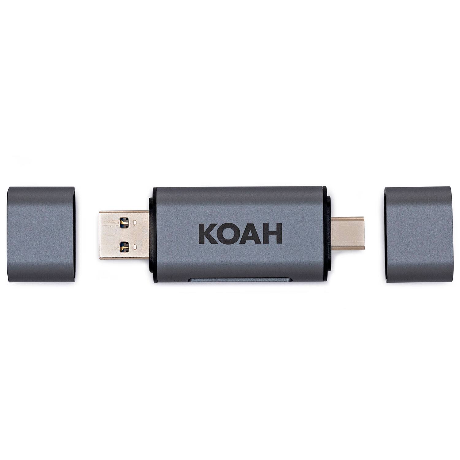 Back. Koah - Koah PRO Rugged Memory Storage Carrying Case and Dual Slot SD Card Reader Bundle.