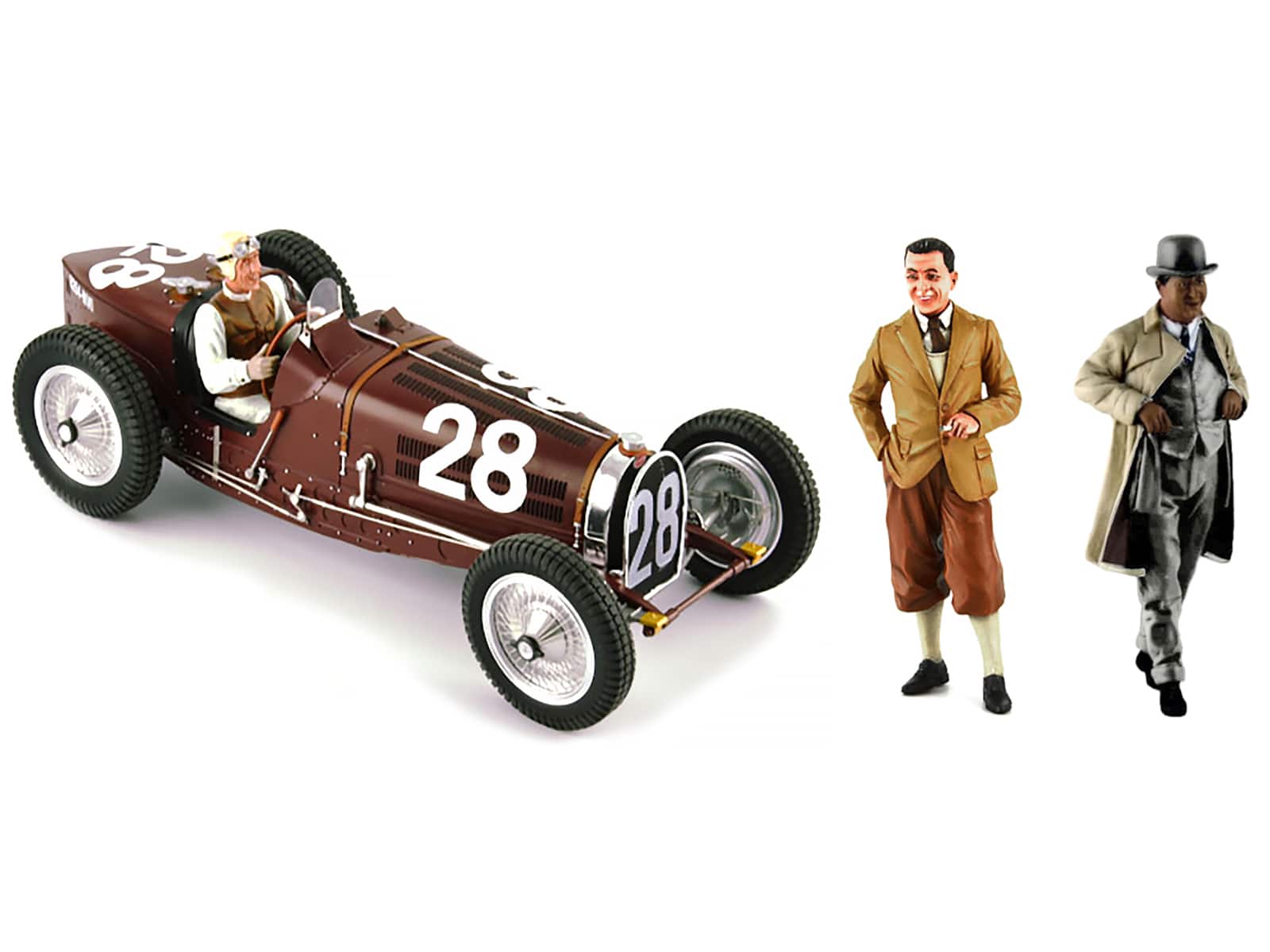 Bugatti T59 #28 Tazio Nuvolari Monaco GP (1934) w/Driver Mounted and Figures 1/18 Models by Le Mans Miniatures price history on PriceWatchPro