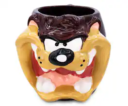 Silver Buffalo - Looney Tunes Taz Sculpted Ceramic Mug | Holds 24 Ounces - Brown