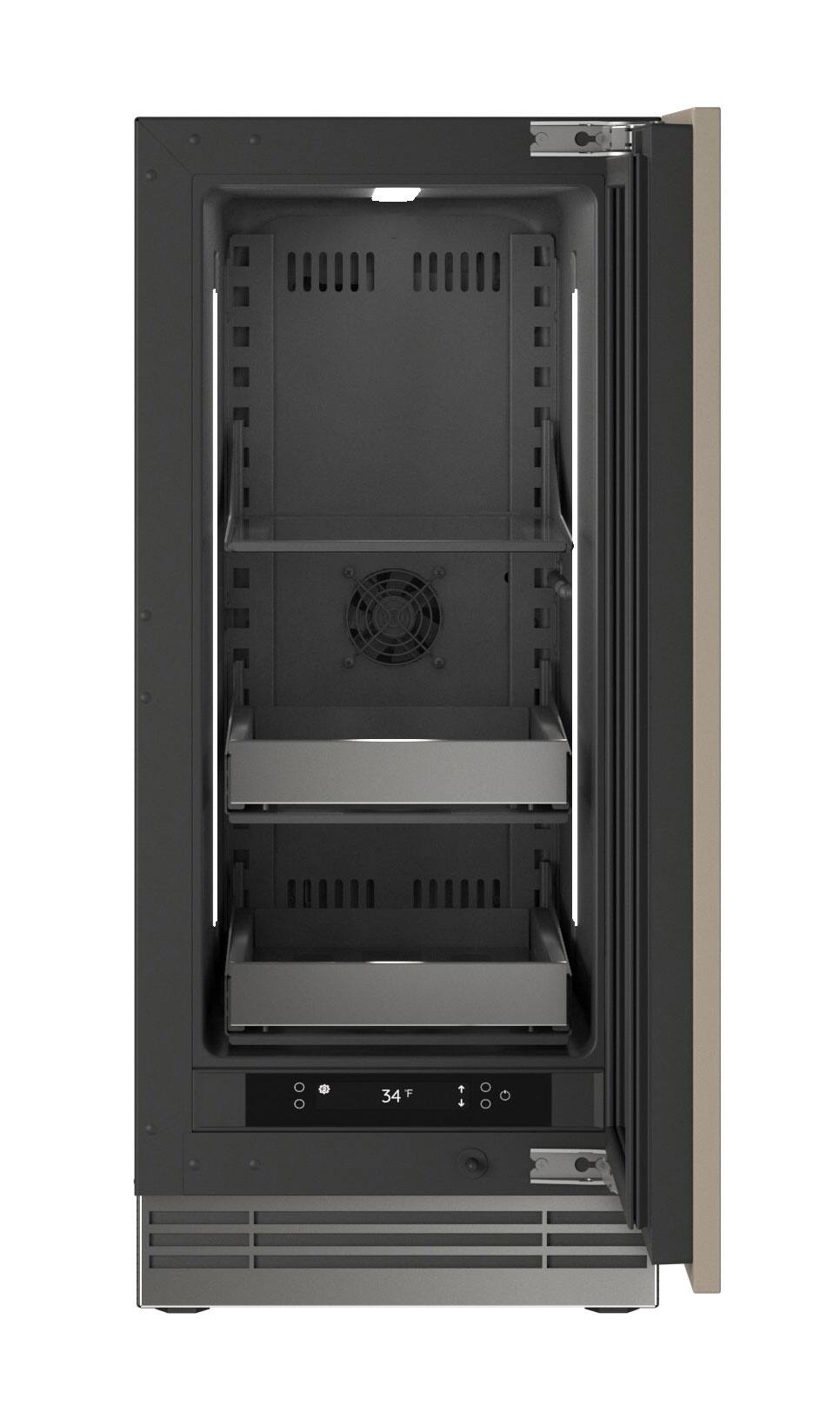 Alt View 1. U-Line - U-Line 15"W. 2.8 Cu.Ft. Built-In Panel Ready w. Glass Compact Beverage Center - Panel Ready.