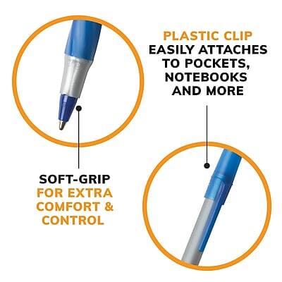 PLASTIC CLIP EASILY ATTACHES TO POCKETS, NOTEBOOKS AND MORE

SOFT-GRIP FOR EXTRA COMFORT & CONTROL