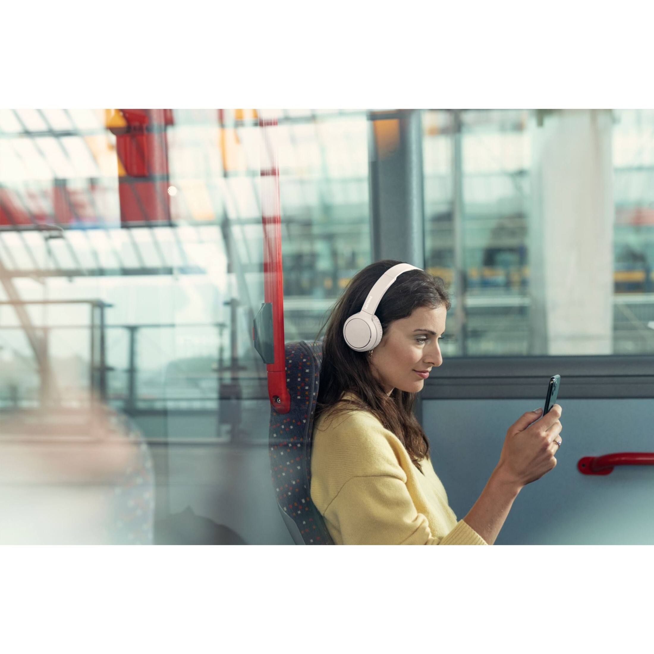 Alt View 26. Philips - TAH4205WT Wireless Over-the-head Headphones - White.