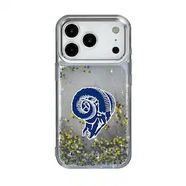 Keyscaper - NFL - Los Angeles Rams Linen Logo iPhone Glitter Case - 15 Pro - Multicolor