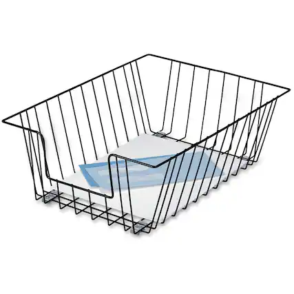 Front. Fellowes - Fellowes Wire 5" Legal Tray Compartment Size : 8.50" x 14" x 5" 5" Height x 12" Width x 16.50" Depth - Black.