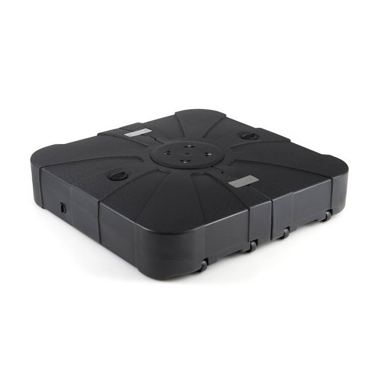 Alt View 6. Mondawe - Outdoor Cantilever Umbrella Base Square Water and Sand Fillable with Wheels - Black.