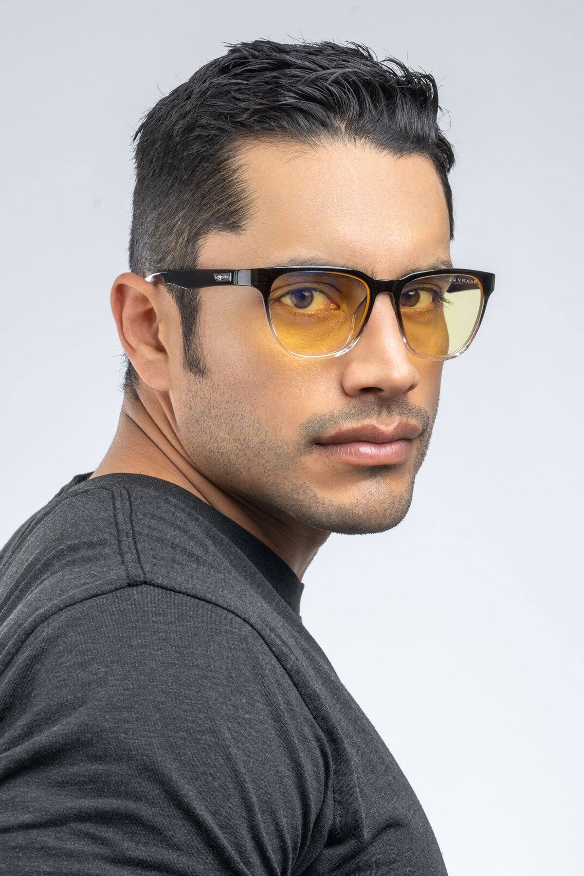 Back. GUNNAR - GUNNAR Gaming Glasses  -  Berkeley, Latte/Fade, Amber Lens - Blue Light Blocking, Relieve Dry Eye, Anti Glare - Latte Fade.