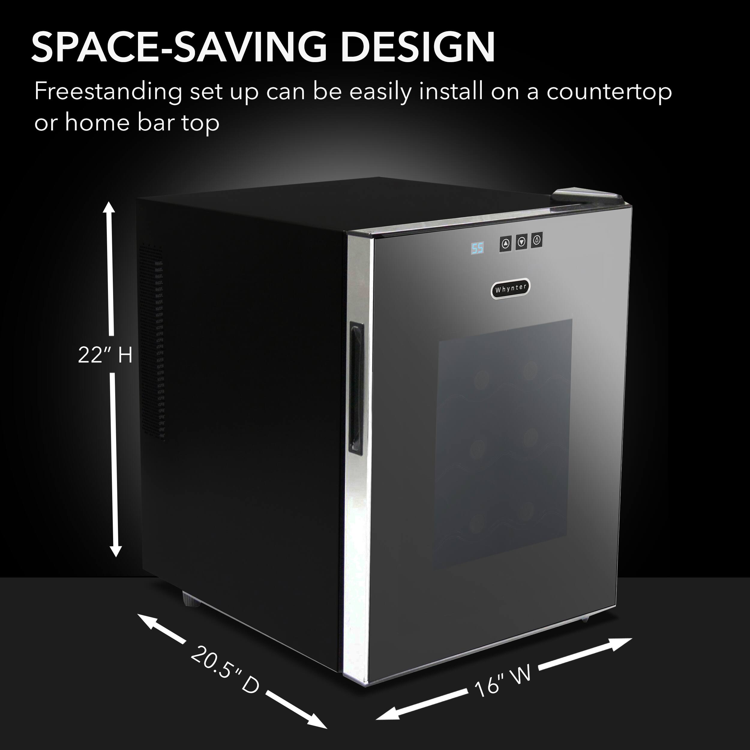 Angle. Whynter - 20-Bottle Wine Cooler - Black.