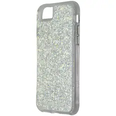 Front. Case-Mate - Case-Mate Twinkle Case for Apple iPhone SE (3rd/2nd Gen)/8/7 - Stardust Silver - Silver.