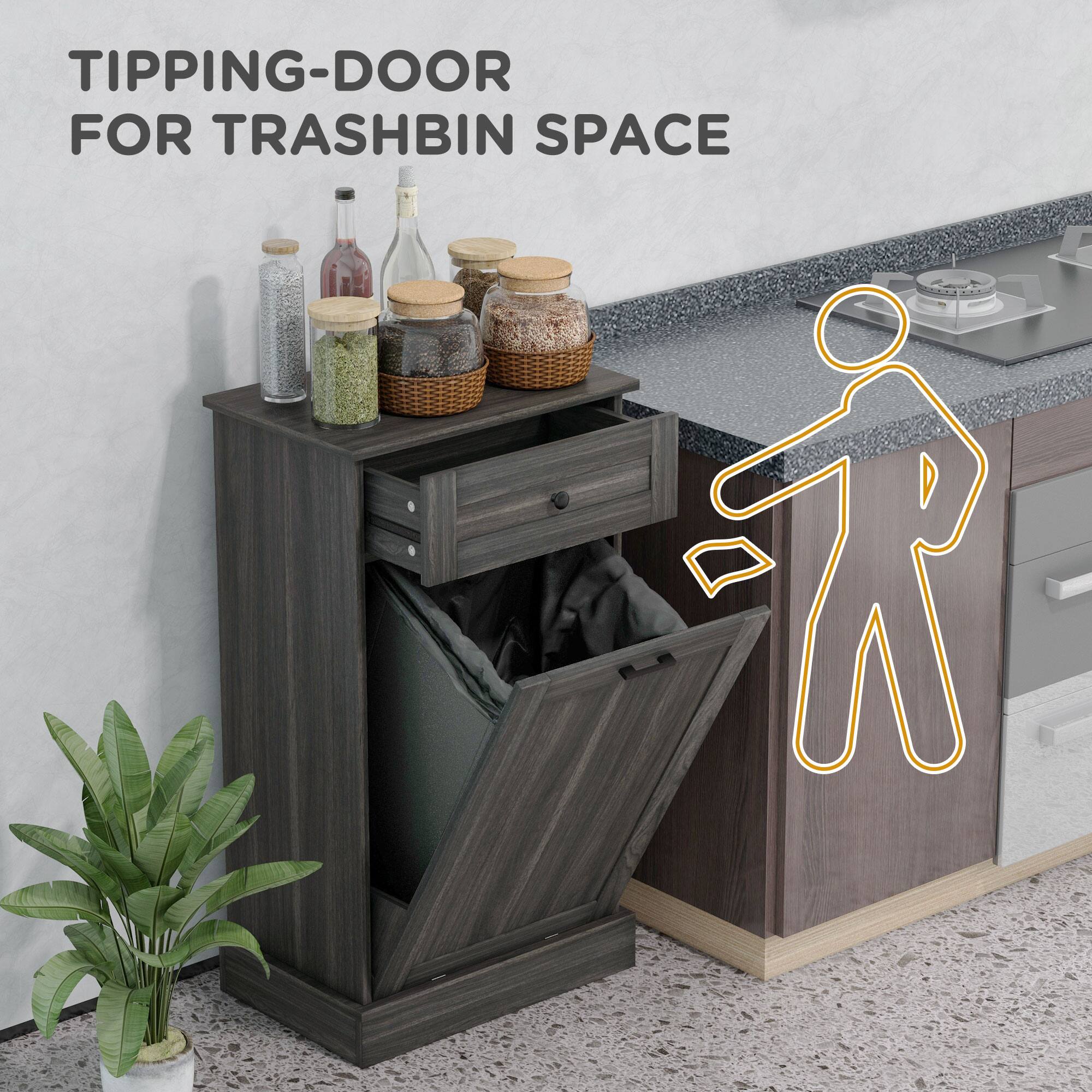TIPPING-DOOR FOR TRASHBIN SPACE