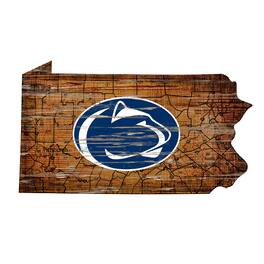 Fan Creations - Penn State Nittany Lions 23.5" x 23.5" Distressed State with Logo Sign - Multicolor