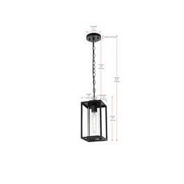 Elegant Lighting - Memphis 7 inch Outdoor Pendant - Black