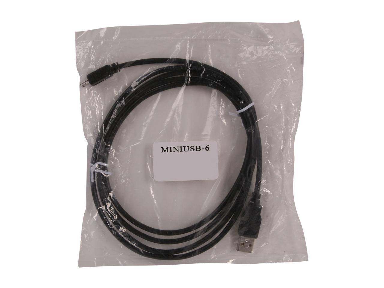 Alt View 2. Nippon Labs - Nippon Labs MINIUSB-6 6 ft. USB 2.0 Type A Male to USB Type B Adapter Male Cable, Black.