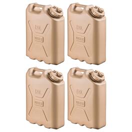 Scepter - Lightweight BPA 5 Gallon 20 Liter Portable Water Storage Container, (4 Pack) - Sand