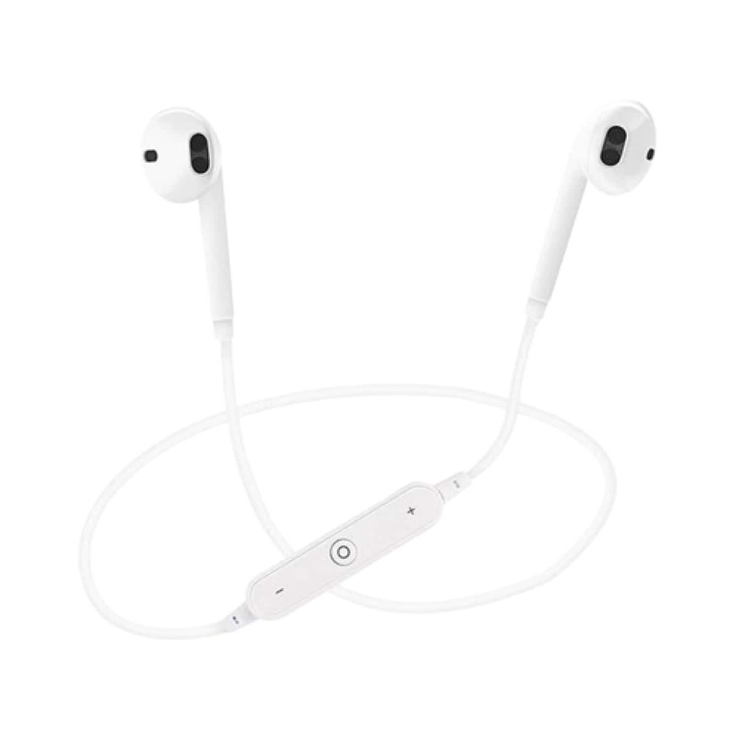 Home Collection - Bluetooth Wireless Neckband Headphones with Mic - White