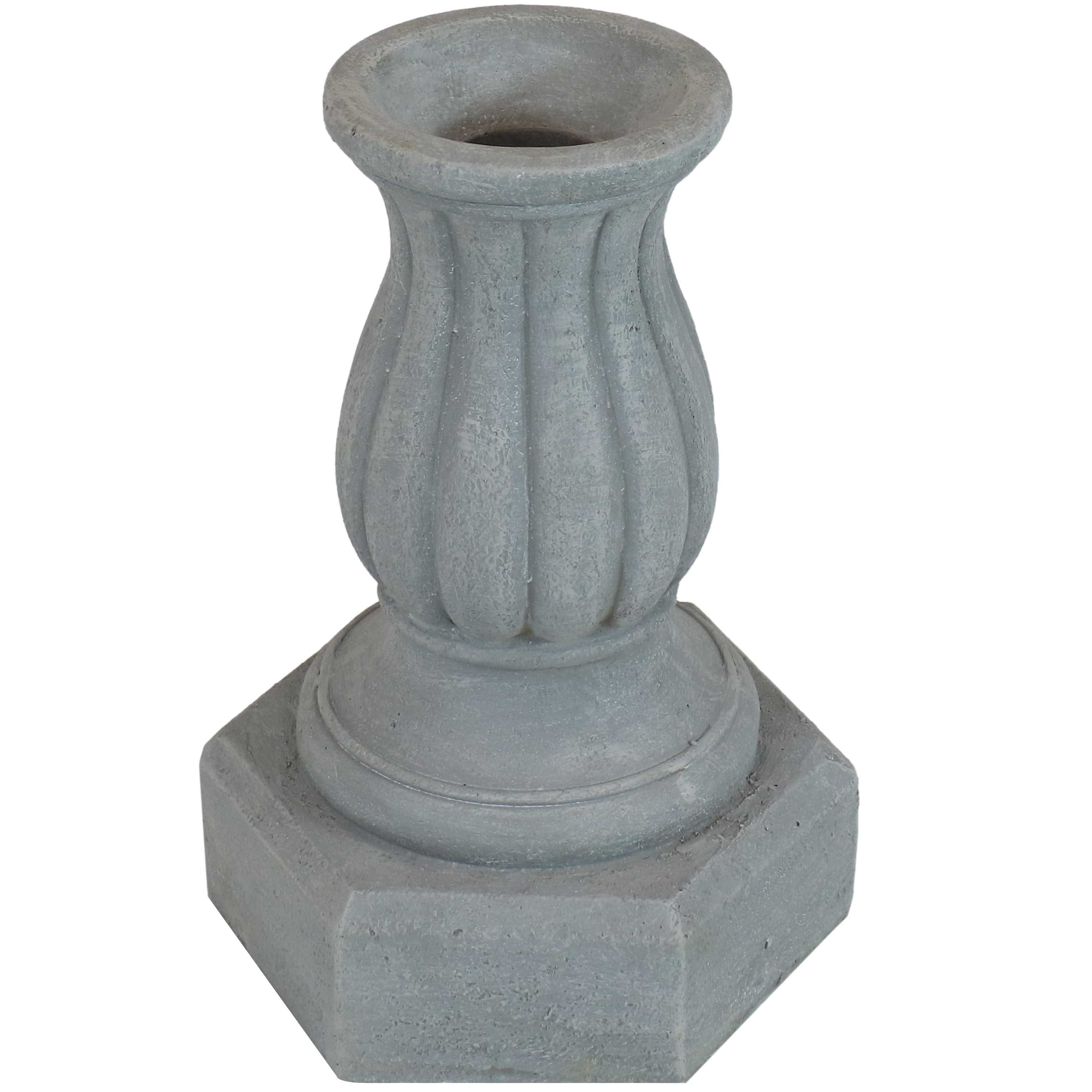 Sunnydaze - Contemporary Pillar Polyresin Gazing Globe Stand - Travertine price history on PriceWatchPro