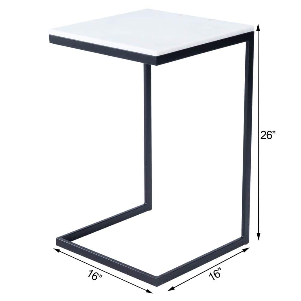 Butler Specialty - Lawler Marble C- Side Table - Black,White