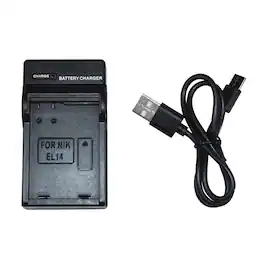 HQRP - USB-C Battery Charger for Nikon EN-EL14, EN-EL14a - D3100 D3500 D5600 Coolpix P7700