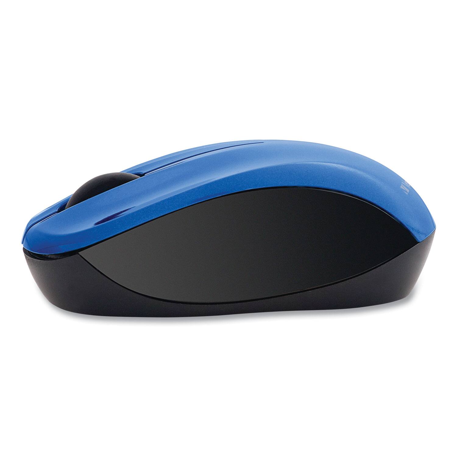 Alt View 4. Verbatim - 99770 2.4 GHz Frequency/32.8 ft Wireless Range Left/Right Hand Use Silent Wireless Blue LED Mouse - Blue - Blue.