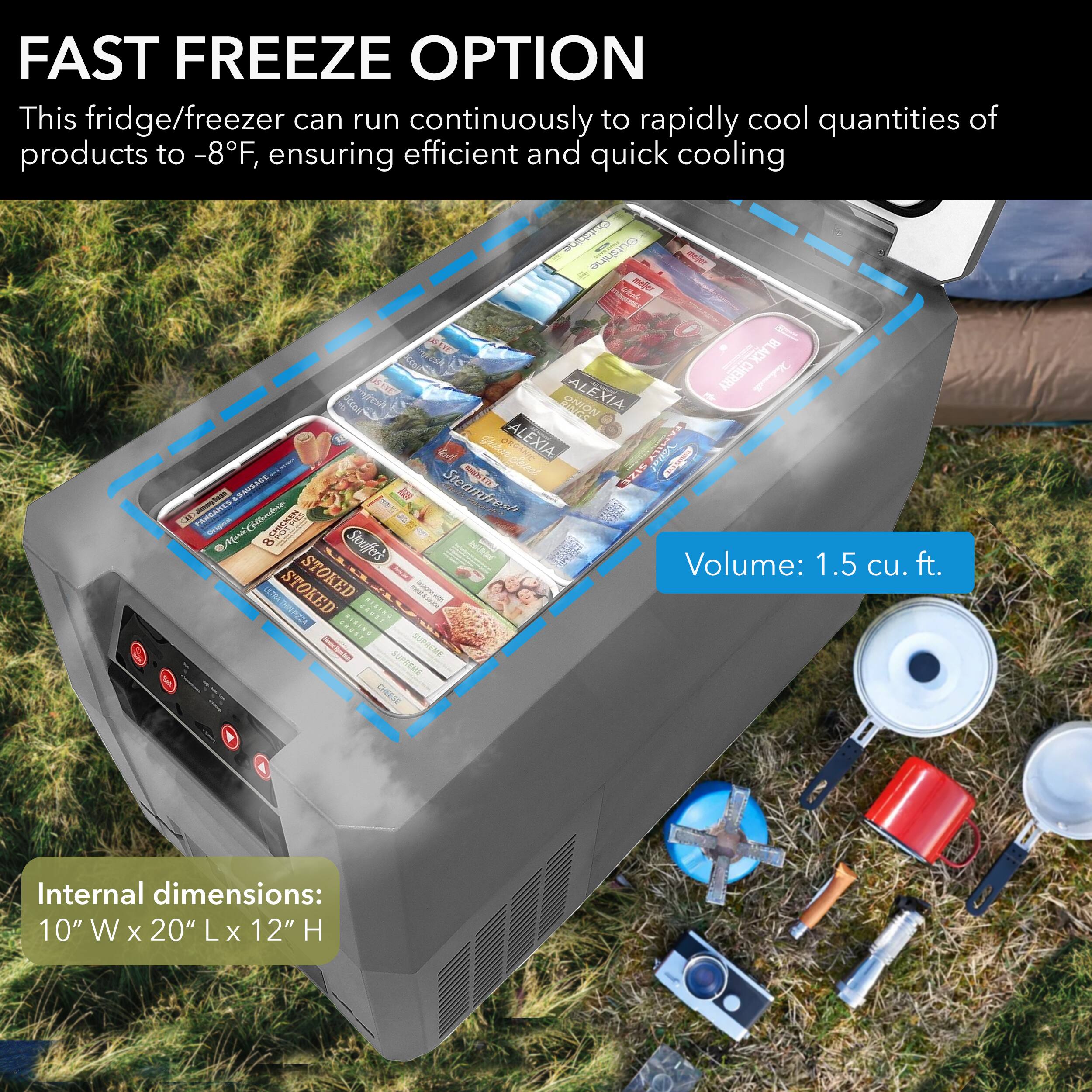 Alt View 14. Whynter - 34 Quart Compact Portable Freezer Refrigerator with 12v DC Option - Gray.