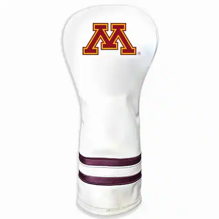 Front. Team Golf - White Minnesota Golden Gophers Driver Headcover - White.